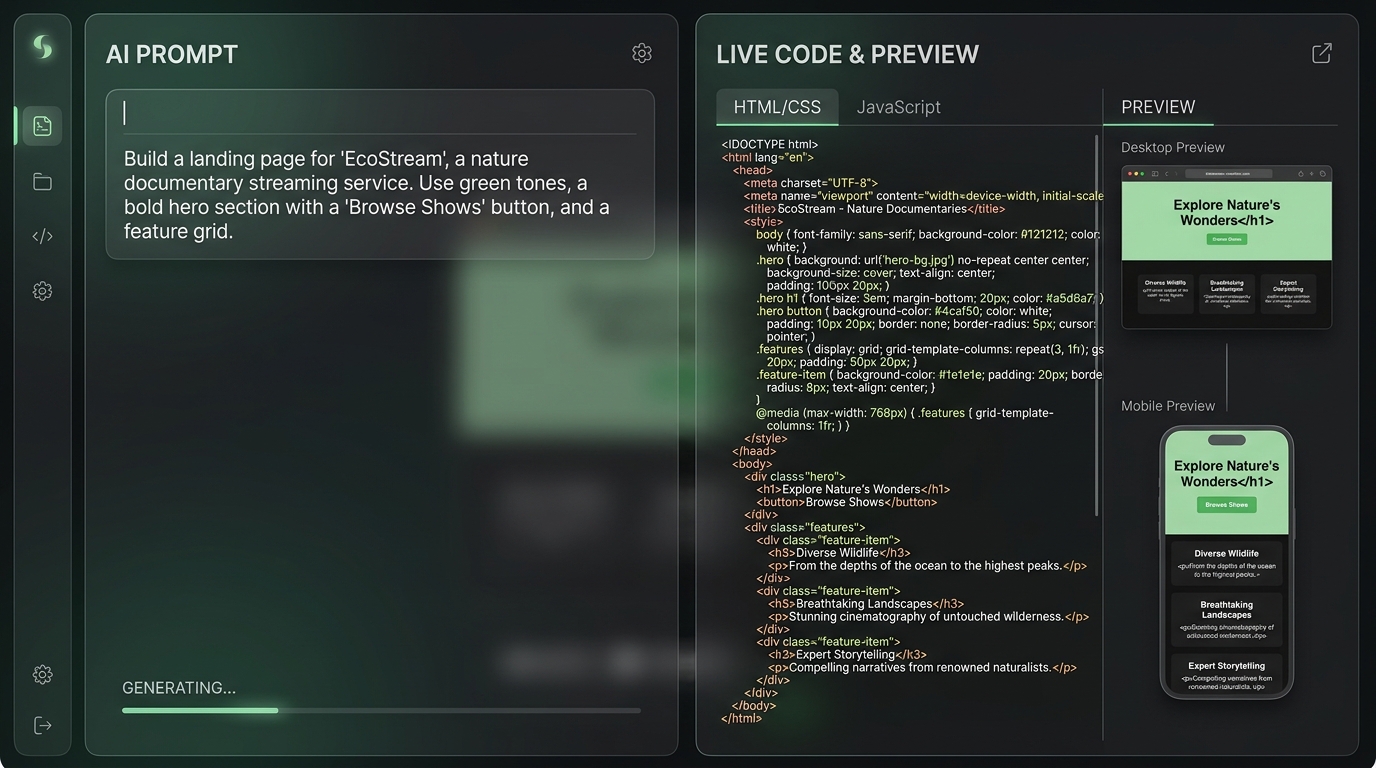 Watch Me Build AI Website Demo